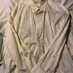 Robert Graham casual shirt in great condition size 3XL off-white